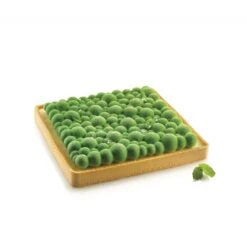 KIT TARTE RING BUBBLE Quadrato Stampo In Silicone 17,5x17,5cm + Anello 20x20cm Silikomart