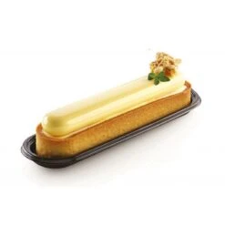 KIT TARTE RING OBLONG Stampo In Silicone 6 Impronte 13,3x2,1cm + 6 Anelli 14,6x3,4cm + 10 Vassoi Silikomart -Peroni Kitchen Negozio kit tarte ring oblong 146x35mm 3