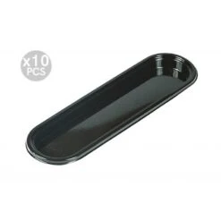 KIT TARTE RING OBLONG Stampo In Silicone 6 Impronte 13,3x2,1cm + 6 Anelli 14,6x3,4cm + 10 Vassoi Silikomart -Peroni Kitchen Negozio kit tarte ring oblong 146x35mm 6