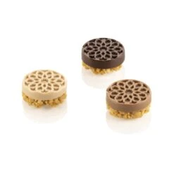 SF378 MAURESQUE ROUND Stampo In Silicone Decoro Top 15 Impronte Ø4cm H1,6cm Silikomart