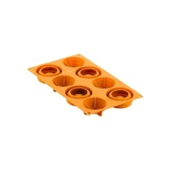 MICHETTA 92 Stampo In Silicone 8 Impronte Ø6,4cm H4,5cm Silikomart -Peroni Kitchen Negozio michetta92 stampo in silicone 8 impronte o64cm h45cm silikomart 2