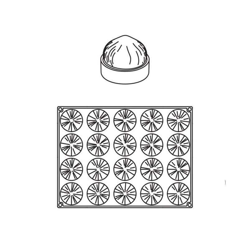 NOISETTE PX4358 Stampo In Silicone 20 Impronte Ø6cm H3,5cm 65ml Pavoflex Pavoni 2 NOISETTE PX4358 Stampo In Silicone 20 Impronte Ø6cm H3,5cm 65ml Pavoflex Pavoni - immagine 2