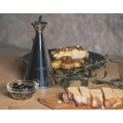 Oliera/acetiera Con Bordo Antigoccia In Acciaio Inox 1L G&R -Peroni Kitchen Negozio oliera inox gr lt 100 2