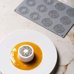 OPTIQUE GG073 Tappetino In Silicone Per Decorazioni 12 Impronte Ø5,5cm H2mm Gourmand Pavoni