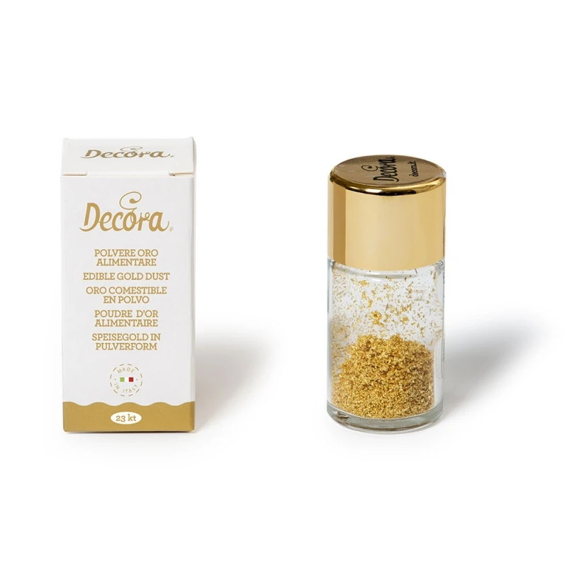 Oro Alimentare In Polvere - Confezione 0,125gr Decora 1 Oro Alimentare In Polvere - Confezione 0,125gr Decora