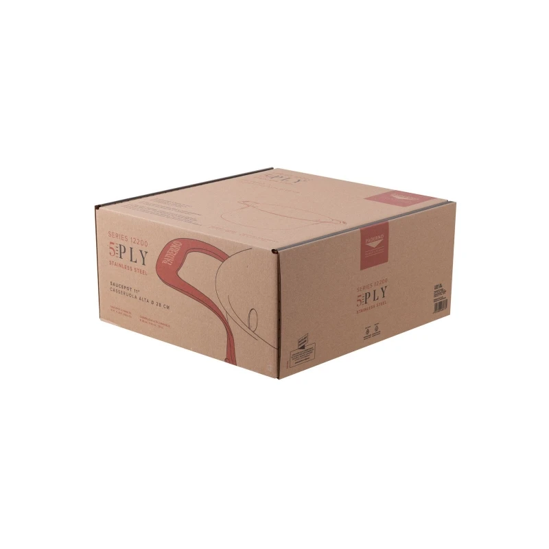 Paderno SERIE 12200 Inox 5-Ply Casseruola Alta 28cm H14cm 7,8L 2M Acciaio E Alluminio 4 Paderno SERIE 12200 Inox 5-Ply Casseruola Alta 28cm H14cm 7,8L 2M Acciaio E Alluminio - immagine 4