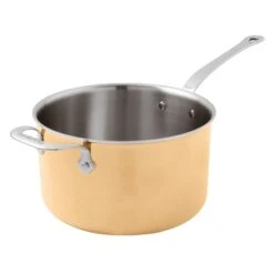 Paderno SERIE 15600 Rame 3-Ply Casseruola Alta 24cm H14cm 6,3L 1M+1 Acciaio, Rame E Alluminio