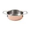 Paderno SERIE 15600 Rame 3-Ply Casseruola Bassa 24cm H8cm 3,6L 2M Acciaio, Rame E Alluminio