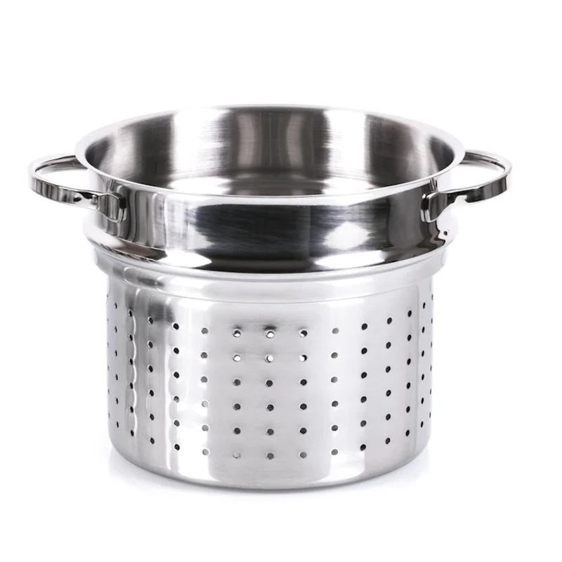 Moneta Allegro Pastaiola 22cm In Acciaio Inox Con Scolapasta E Coperchio 2 Moneta Allegro Pastaiola 22cm In Acciaio Inox Con Scolapasta E Coperchio - immagine 2