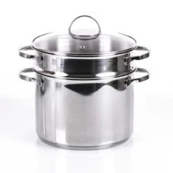 Moneta Allegro Pastaiola 22cm In Acciaio Inox Con Scolapasta E Coperchio