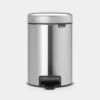 Brabantia Pattumiera A Pedale NEWICON 3L Acciaio Satinato Anti-Impronta