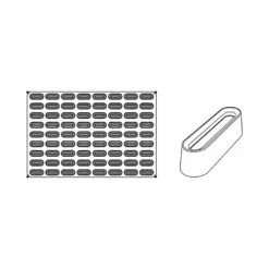 ROUND MIGNON PX044 Stampo In Silicone 72 Impronte 6x2,4cm H2,3cm 25ml Pavoflex 60x40 Pavoni -Peroni Kitchen Negozio pavoflex round mignon 72 impronte 60x40 4