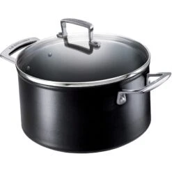 Les Forgèes Pentola 20cm 2M In Alluminio Antiaderente Con Coperchio Le Creuset