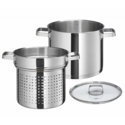 Pastaiola Pentola Con Cestello E Coperchio SANREMO Inox Ø23cm Kuchenprofi -Peroni Kitchen Negozio pentola per pasta con cestello sanremo inox o23cm kuchenprofi 2