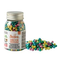 Perle Di Zucchero Multicolore Metallizzato Ø5mm 100gr Decora