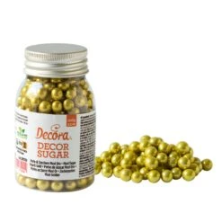 Perle Di Zucchero Maxi Oro Metallizzato Ø7mm 100gr Decora
