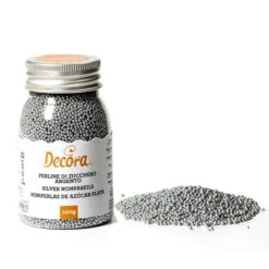 Perline Di Zucchero Argento 100gr Decora