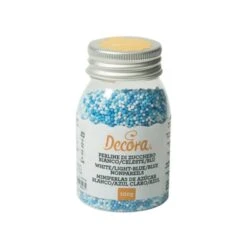Perline Di Zucchero Bianche, Celesti E Blu 100gr Decora -Peroni Kitchen Negozio perline di zucchero bianche celesti e blu 2