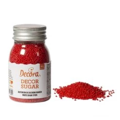 Perline Di Zucchero Rosse 100gr Decora
