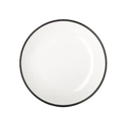 Piatto Fondo Flow Ø22cm In Melamina Bianco/nero Mepal