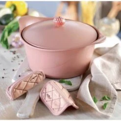Pomello Per Coperchio In Ceramica Rosa Cipria Per Cocotte Cookut -Peroni Kitchen Negozio pomolo per coperchio in ceramica rosa cipria per cocotte cookut 2