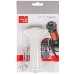 Wine Saver Pompa Salvavino Bianca C/o 1 Tappo Per Sottovuoto Vacu Vin -Peroni Kitchen Negozio pompa vino vacuvin bia 5