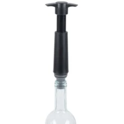 Wine Saver Pompa Salvavino Nera C/o 2 Tappi Per Sottovuoto Vacu Vin -Peroni Kitchen Negozio pompa vino vacuvin nera 2
