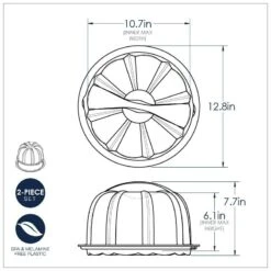 Portatorta Bundt Pan Ø32,5cm Verde Acqua NW50022 Nordic Ware -Peroni Kitchen Negozio portatorta bundt pan nw50022 nordic ware 3