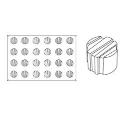 RIGO PX019 Stampo In Silicone 24 Impronte Ø6cm H4,5cm Pavoflex 60x40 Pavoni -Peroni Kitchen Negozio rigo px019 stampo in silicone 24 impronte pavoflex pavoni 3