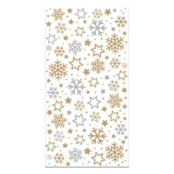 Bustine In Plastica WHITE CHRISTMAS 12,5x24cm - Conf 20 Pezzi Decora