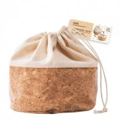 Sacchetto Portapane In Cotone E Sughero L Ø24cm H25cm Beige Nuts Innovations