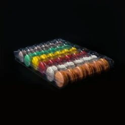 SMC72 Porta Macaron - Scatola Box Di Cartone Conf 20 Pz Pavoni