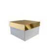 Scatola Porta Panettone 24x24cm H15cm - Box In Cartone Kraft Decora