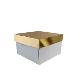 Scatola Porta Panettone 24x24cm H15cm - Box In Cartone Kraft Decora