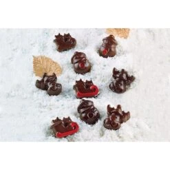 CHOCO WINTER SCG23 Stampo In Silicone 15 Cioccolatini 3,3x2,7cm H1,5cm Silikomart