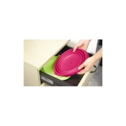 Lekue Scolapasta Pieghevole In Silicone Ø23 Cm Verde Lékué -Peroni Kitchen Negozio scolapasta pieghevole silicone 2