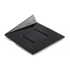 Set 100 Vassoi Compostabili Monoporzione Quadrati 8,3x8,3cm Neri Silikomart