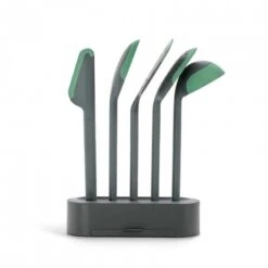 Lekue Set 5 Utensili Da Cucina In Silicone Con Supporto E Poggiamestolo Incluso Lékué