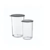 Bicchieri Graduati In Vetro Con Coperchio - Set 2 Pz 400ml/600ml BX 790.109 Bamix