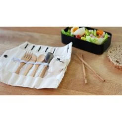 Set Di Posate In Bambù Con Sacchetto Porta Posate Cookut -Peroni Kitchen Negozio set di posate in bamboo con porta posate cookut 2