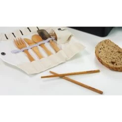 Set Di Posate In Bambù Con Sacchetto Porta Posate Cookut -Peroni Kitchen Negozio set di posate in bamboo con porta posate cookut 3