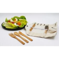 Set Di Posate In Bambù Con Sacchetto Porta Posate Cookut -Peroni Kitchen Negozio set di posate in bamboo con porta posate cookut 4