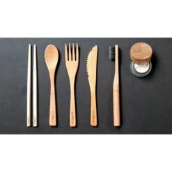 Set Di Posate In Bambù Con Sacchetto Porta Posate Cookut -Peroni Kitchen Negozio set di posate in bamboo con porta posate cookut 7