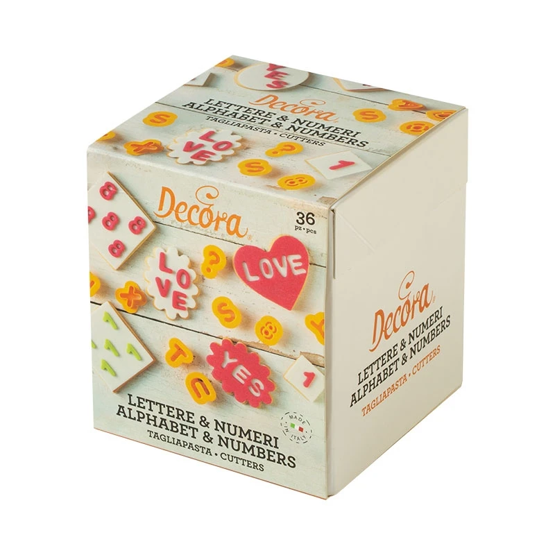 Tagliabiscotti Lettere E Numeri In Plastica - Conf 36 Pz Decora 1 Tagliabiscotti Lettere E Numeri In Plastica - Conf 36 Pz Decora