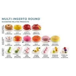 MULTI-INSERTO ROUND Stampo In Silicone Ø17,5/15/9,2cm H2,5cm Silikomart -Peroni Kitchen Negozio silikomart multi inserto round stampo in silicone 6