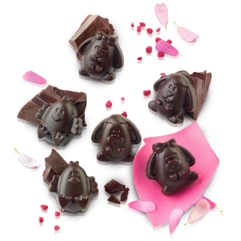 EASTER FRIENDS SCG30 Stampo In Silicone 12 Cioccolatini Di Varie Forme Silikomart 1 EASTER FRIENDS SCG30 Stampo In Silicone 12 Cioccolatini Di Varie Forme Silikomart