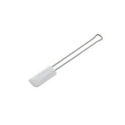 Spatola Leccapiatti 20x3cm In Acciaio Inox Silicone Bianco MINI Kuchenprofi