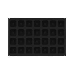 SQ090 SAVARIN QUADRATI Stampo In Silicone 28 Impronte 6,8x6,8cm H2,6cm Silikomart -Peroni Kitchen Negozio sq090 square savarin stampo in silicone silikomart 3