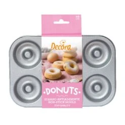 DONUTS Stampo In Acciaio Antiaderente 6 Impronte Ø7,5cm H2,3cm Decora