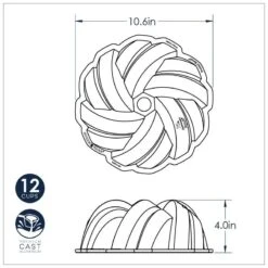 Stampo ANNIVERSARY BRAIDED BUNDT PAN Ø27cm H10,1cm NW95577 12 Cups Nordic Ware -Peroni Kitchen Negozio stampo anniversary braided bundt pan nw95577 nordic ware 13